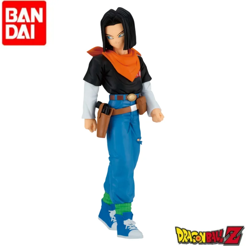 

В наличии Bandai, оригинальная фигурка Dragon Ball Banpresto Android 17, модель, украшения, статуя, праздничные подарки, товары в стиле аниме, игрушки