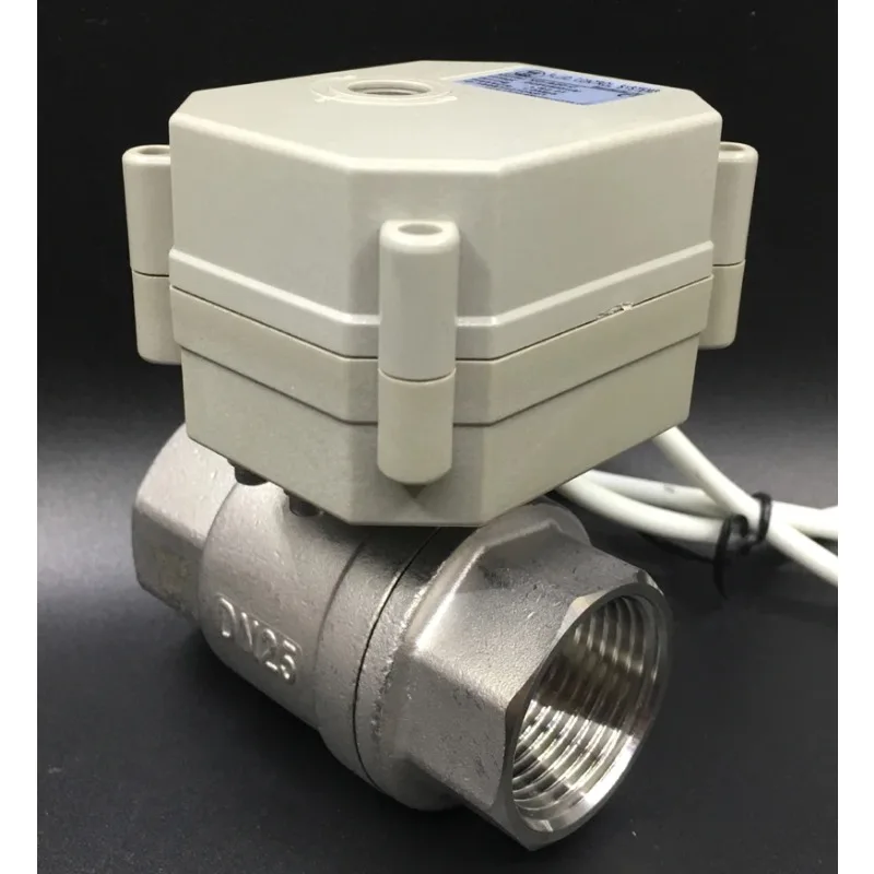 Actuator Operated 1'' DN25 Stainless Steel Valve AC110-230V 3/4/7 Wires Metal Gears Motorized Ball Valves IP67, CE certified