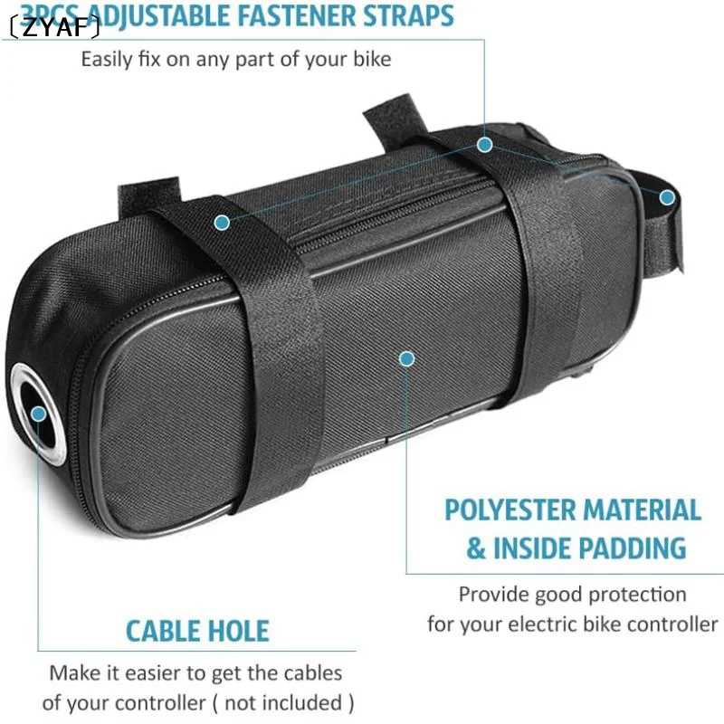 

Сумка для контроллера электровелосипеда из прочной водонепроницаемой ткани Оксфорд, чехол для аккумулятора шоссейного велосипеда, портативный подвесной органайзер для хранения [ZYAF]
