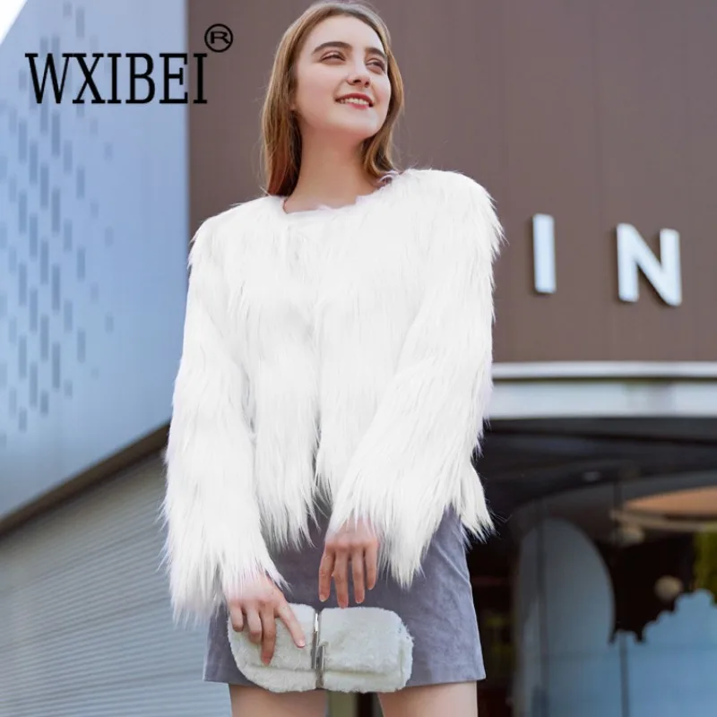 Woman Faux Mink Fur Hoodie Bomber Jacket Long Hair Imitation Fox Fur Coat Plush Cardigan Hooded Loose Outwear Fluffy Topss