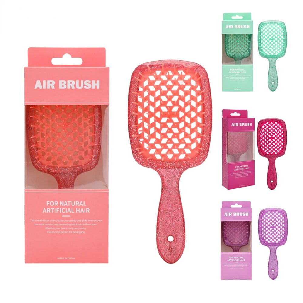 Fluffy Modeling Comb Mesh Comb Hairdressing Hair Smoothing Honeycomb  Plastic Massage  Dry and Wet Hollow Comb