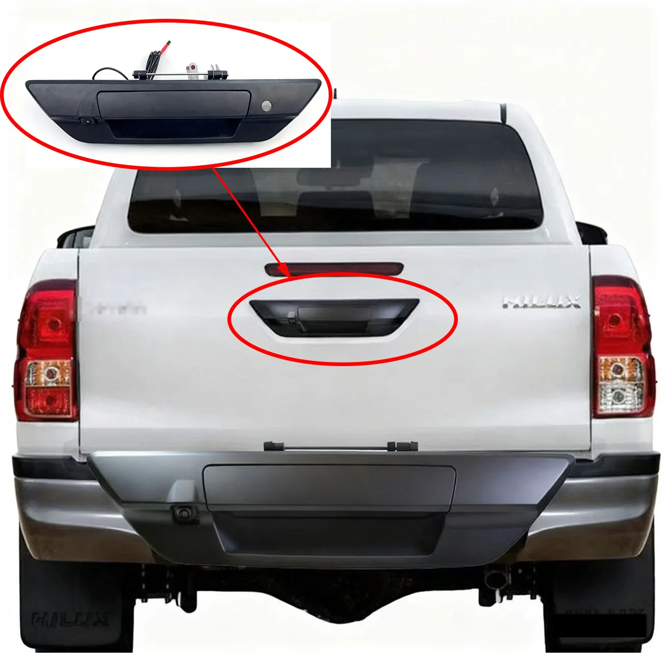 

Car Reverse Camera For Toyota Hilux 8 MK8 AN120 AN130 2015-2019 Trunk Handle AHD/CVBS Rear View camera 69090-0K350 690900K350