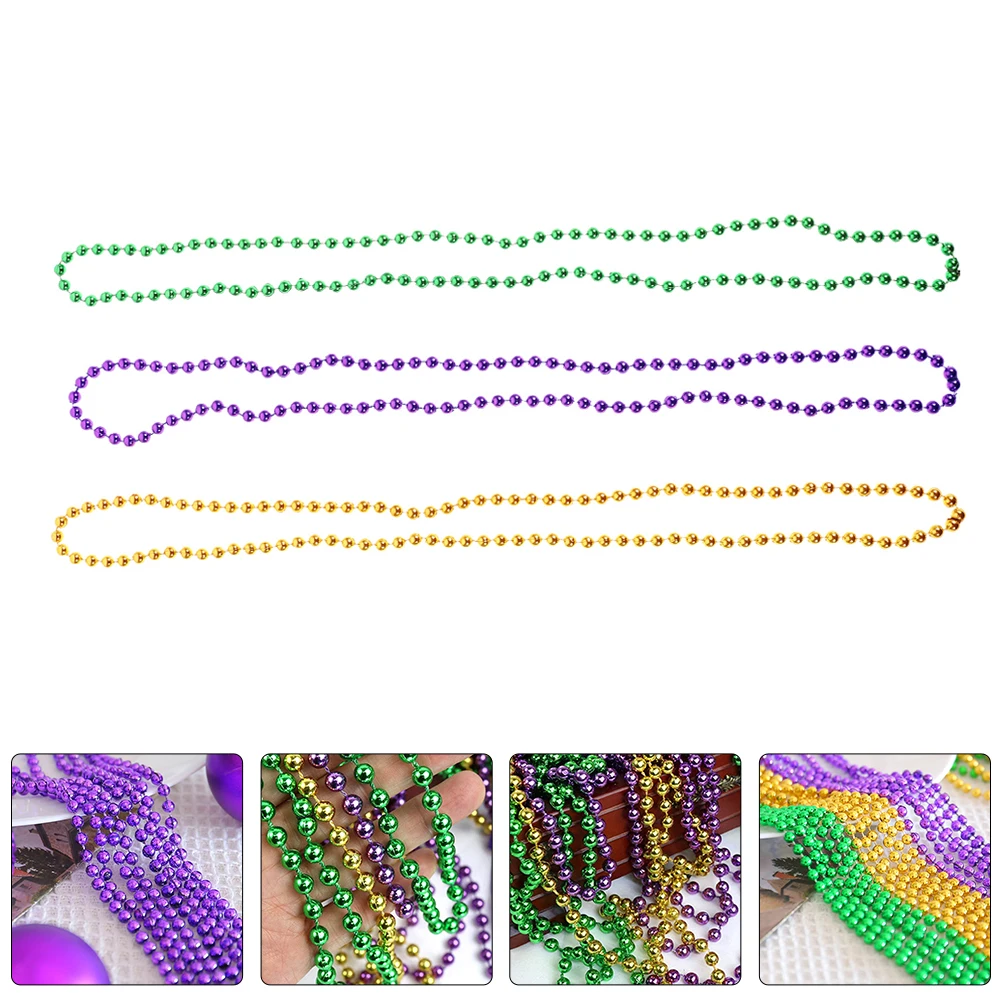 

12 Pcs Necklace Bead Chain Pendant Beads Unique Carnival Plastic Colorful Necklaces