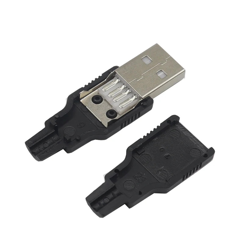【10-2PCS】USB 2.0 Male Female Connectors Plug Welding Data OTG Line Wire Cable Connector DIY Accessories