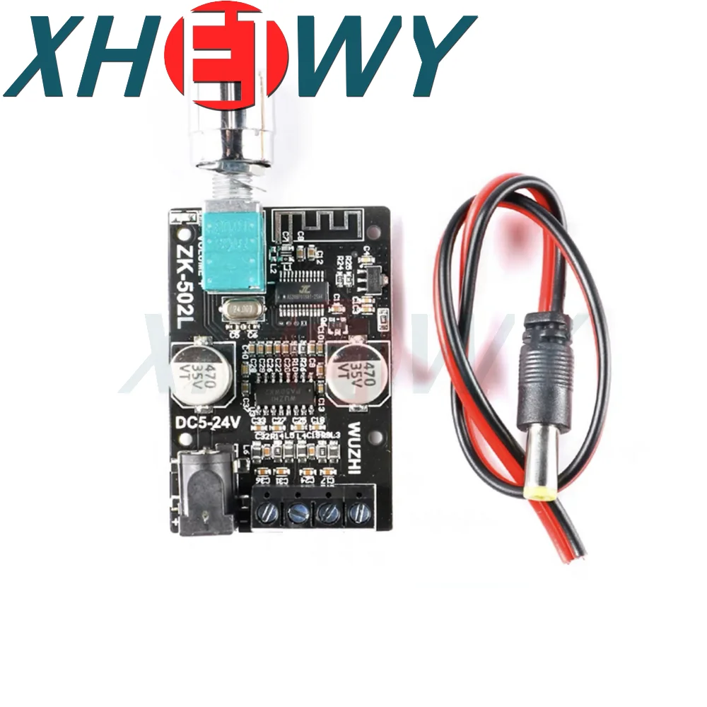 ZK-502L MINI Bluetooth 5.0 DC 5-24V Wireless Audio Digital Power amplifier Stereo board 50Wx2 Bluetooth Amp Amplificador