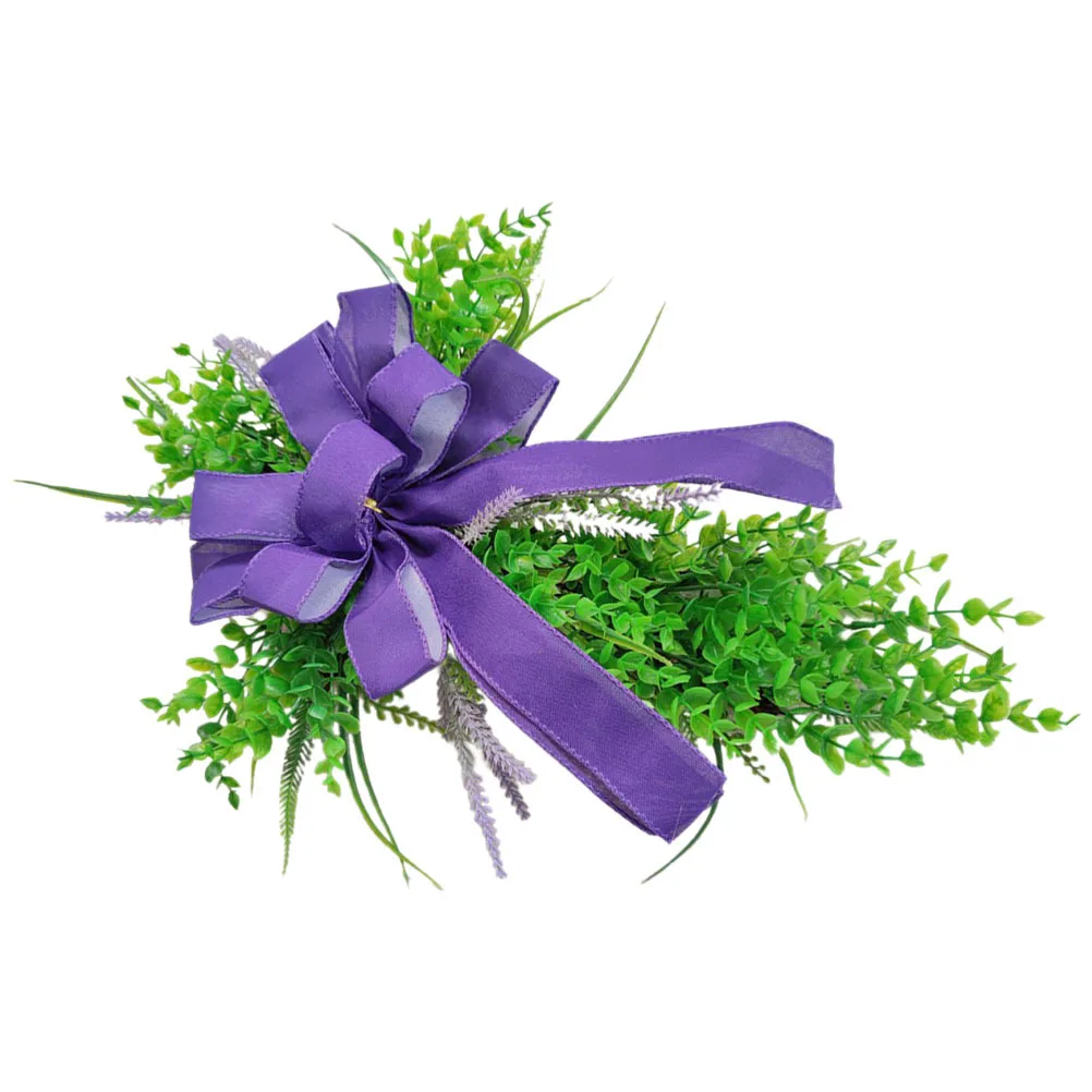 Kreuz-Eukalyptus-Kranz für die Haustür, Osterkränze mit Schleife, Ganzjahreskränze für Heimdekoration, Bauernhaus-Veranda