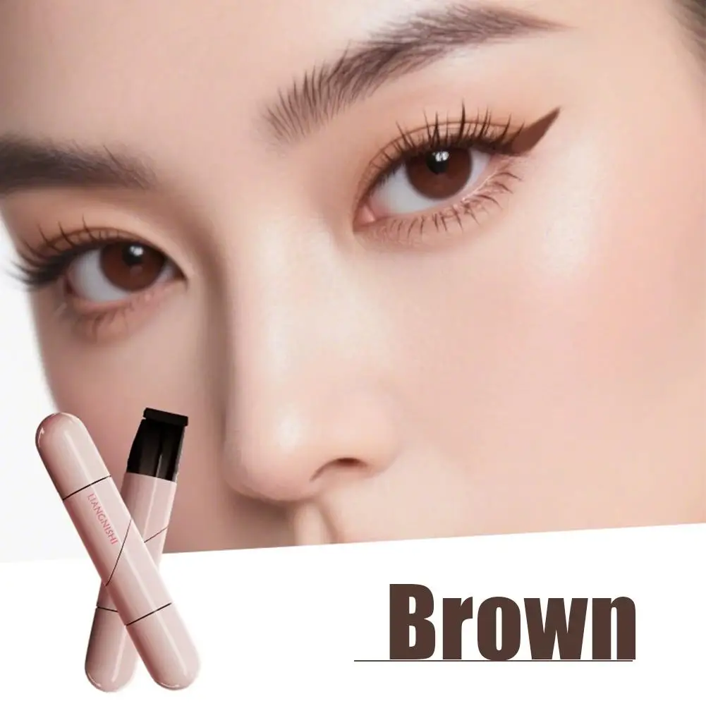 One-stamp Eyeliner Pen Precision Eyeliner Stamp, Dual Ended Liquid Eyeliner -Winged Cat Eye Stamp & Felt-tip Eyeliner Pen Makeup