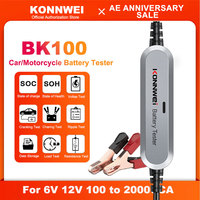 2024 Newest Enhanced Version KONNWEI BK100 Bluetooth 5.0 Car Motorcycle Battery Tester 6V 12V Battery Analyzer 100 to 2000 CCA