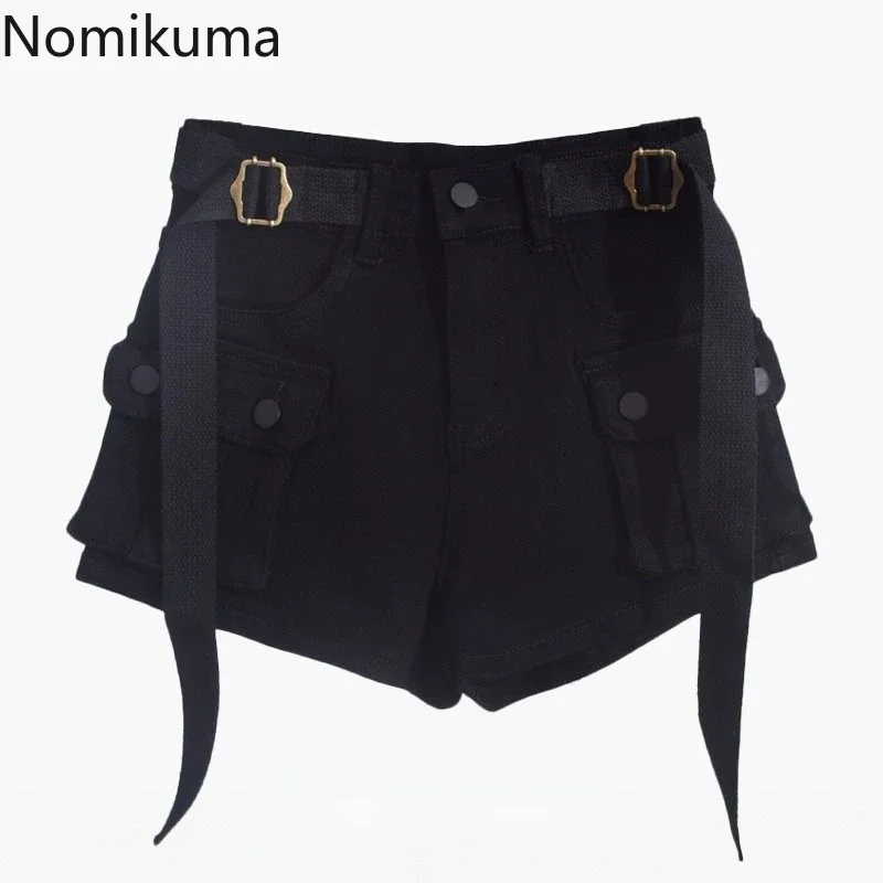 Women's Cargo Pants Denim Shorts 2025 New Botttoms High Waist Casual Summer Y2k Short Fashion Pantalones Cortos De Mujer 49B671
