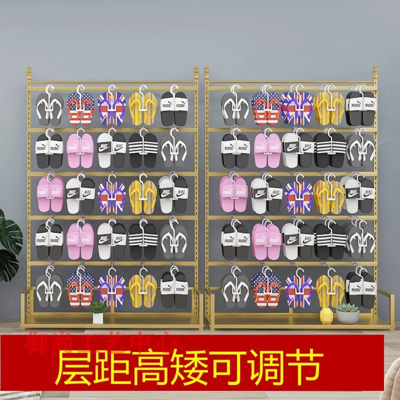 

Custom. Adjustable Slippers Display Rack Sandals Rack Supermarket Shoe Store Shelf Floor-Standing Wall-Mounted Multi-Layer Socks