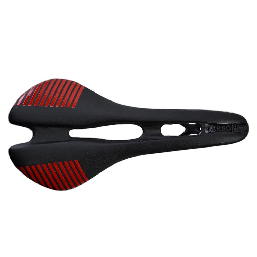 Full carbon hollow carbon fiber cushion road mountain bike ultra-light fiber leather seat cushion riding saddle