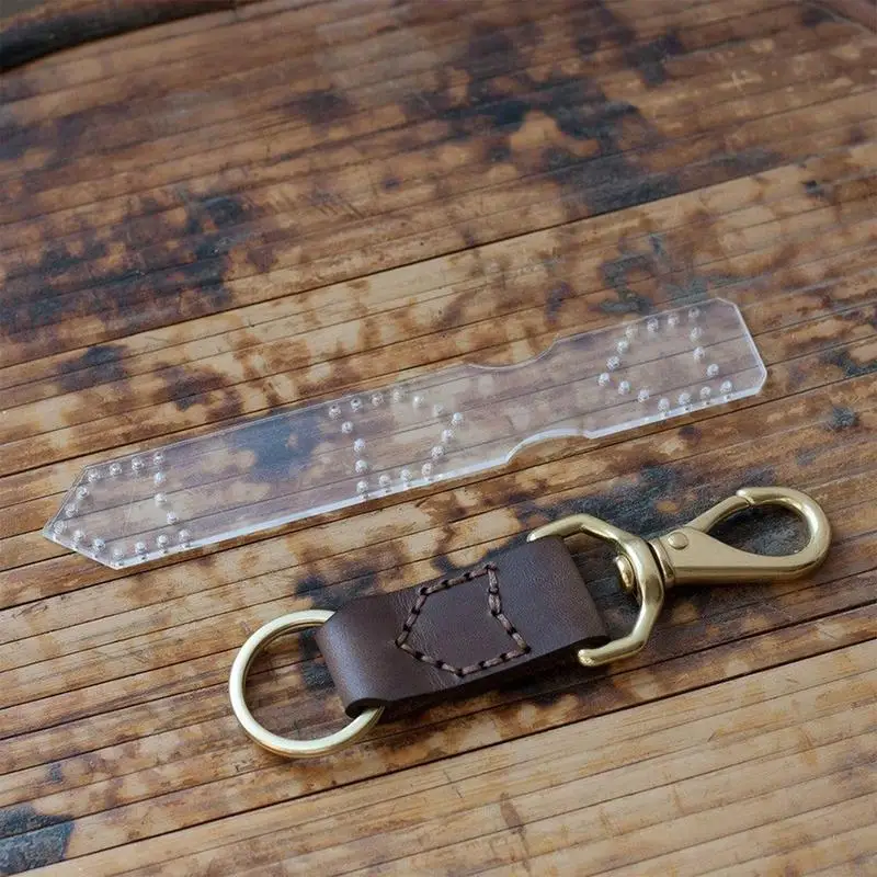 Acrylic Leather Keychain Template Set Of 6 Leather Keychain Transparent Template Reusable Crafting Tool For Handmade Projects
