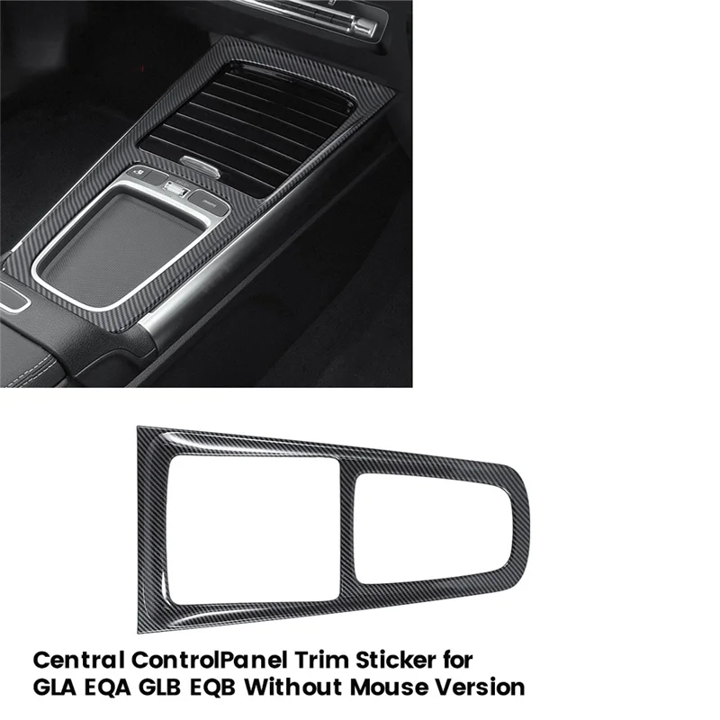 

A03E-Car Interior Central Control Gear Shift Panel Trim Sticker For Mercedes-Benz GLA EQA GLB EQB Without Mouse Version