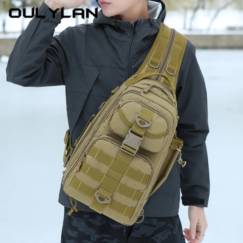 

Oulylan Men Outdoor Versatile Fishing Packs Big Capacity Lightweight Shoulders Bags Durable Practical Waterproof Travel Backpack