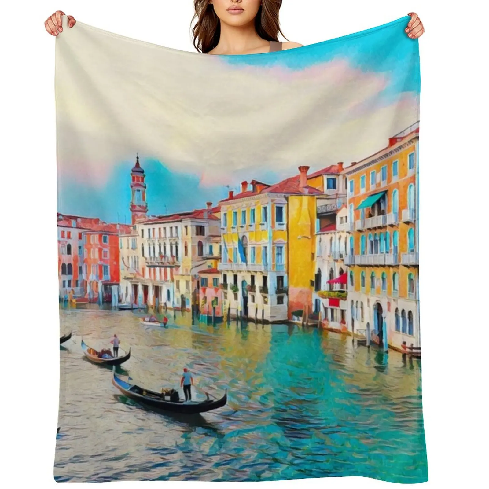 Venice Italy Throw Blanket Designers sofa bed Cute Bed Blankets