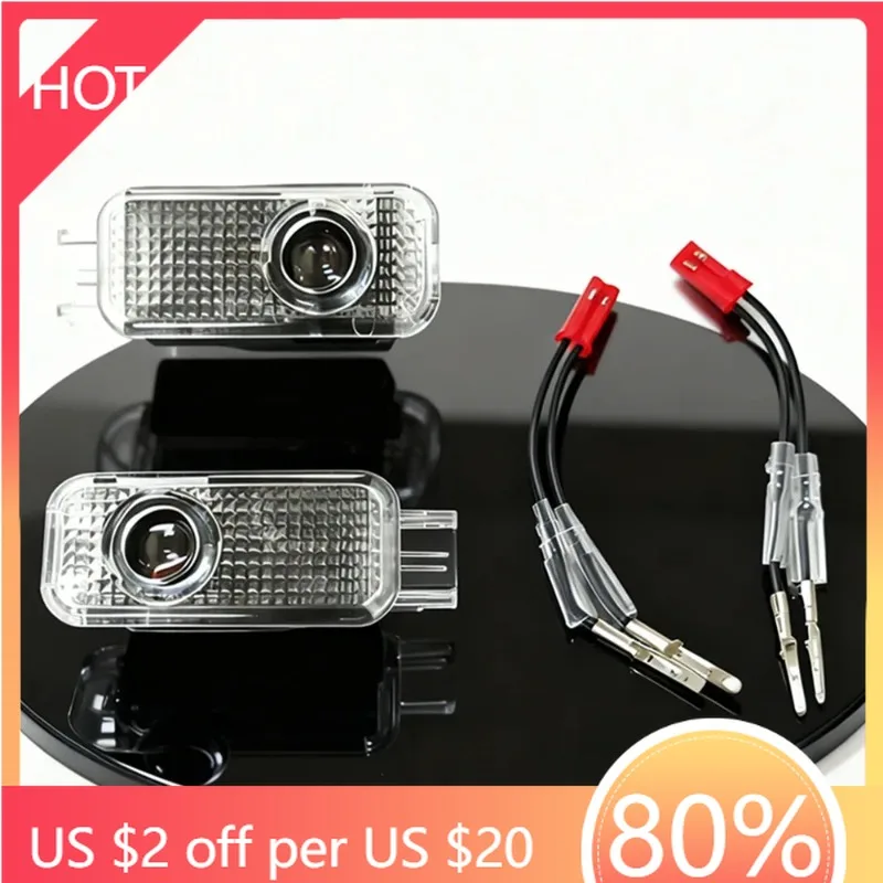 

Гольф 3 4 MK3 MK4 для VOLKSWAGEN VW 2026 Новые эмблемы Чехол для ключей Светодиодный проектор двери автомобиля Добро пожаловать аксессуары для VW Passat B5 B