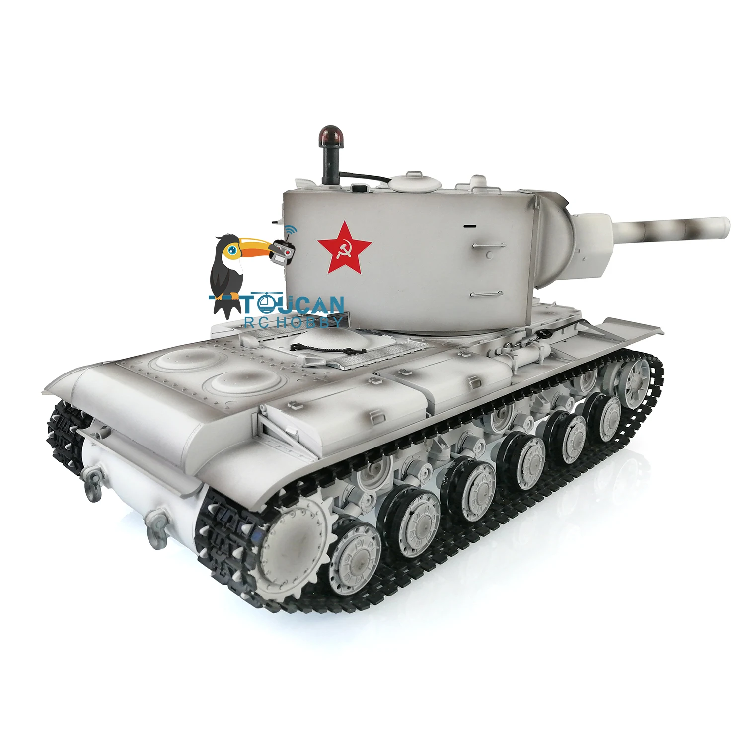 Henglong 1/16 7.0 Customized Soviet KV-2 Gigant RTR RC Tank 3949 z metalowymi kółami napędowymi, kołami bocznymi, zębatkami, lufą i gąsienicami