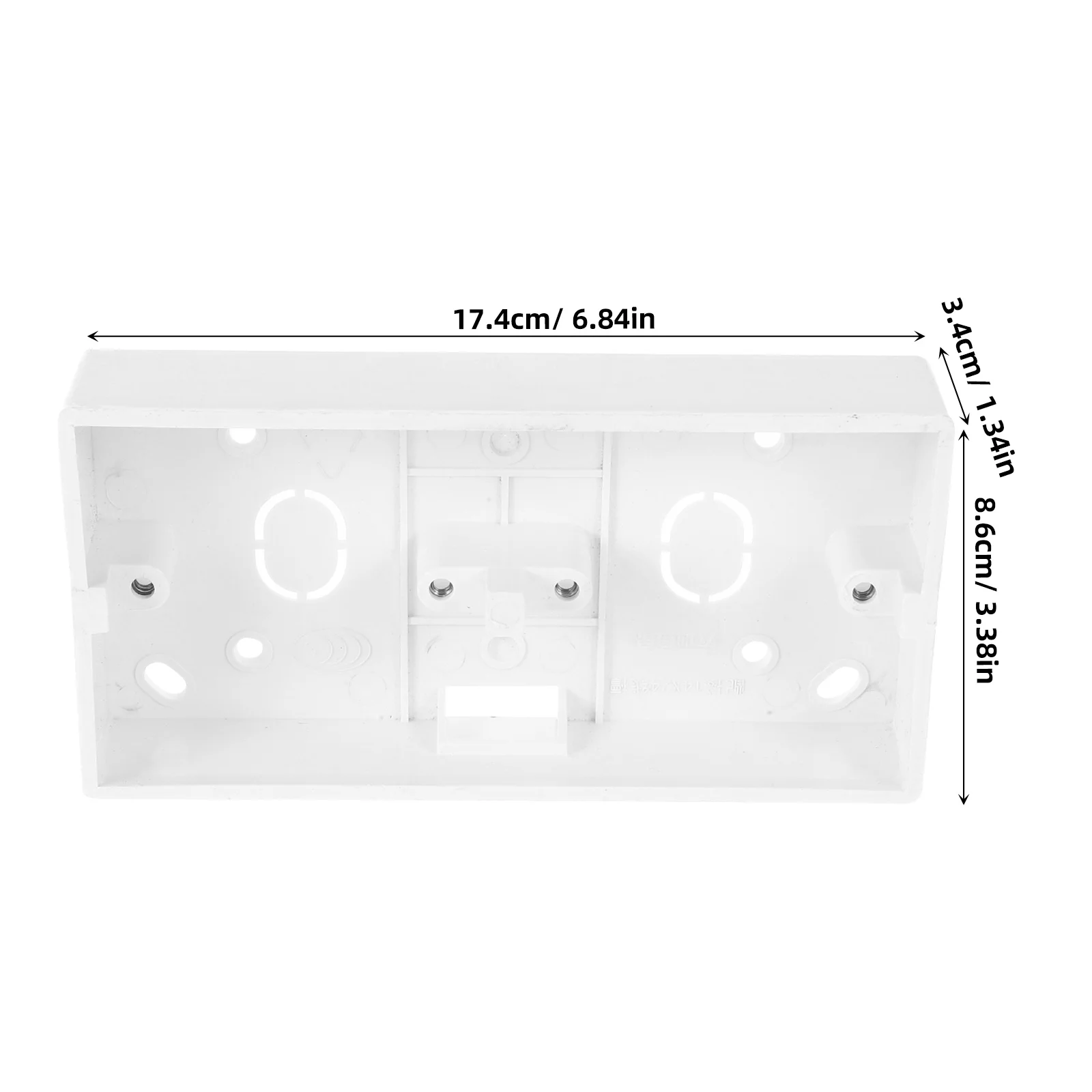 10Pcs Durable PVC Electrical Switch Box Surface Mount Wall Outlet Junction Box Socket Base Under Cabinet Lights for Kitchen