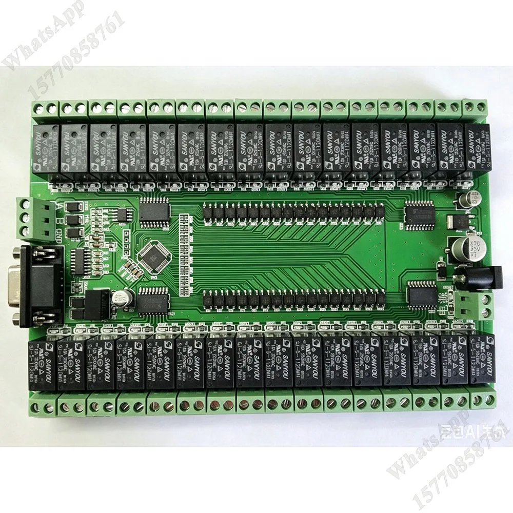 RS232/RS485 serial port controls the 32-channel relay module to control the switch board and IO board