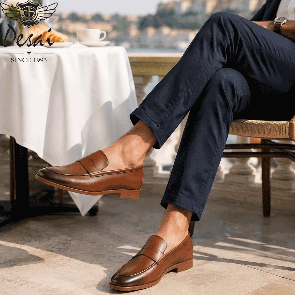 Desai Herren 2026 Herbst PU-Leder Penny Loafer Slipper Schuhe Rutschfeste Komfortsohle Business-Wanderschuhe Leder Freizeitschuhe – Detail 10