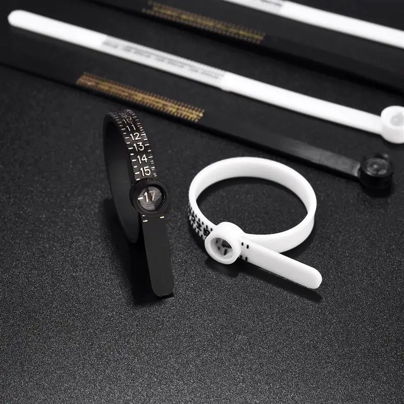 

Регулируемый размер кольца с лупой, таблица размеров США/Великобритании/ЕС, многоразовый инструмент для измерения пальцев для точного размера кольца, аксессуар ﻿