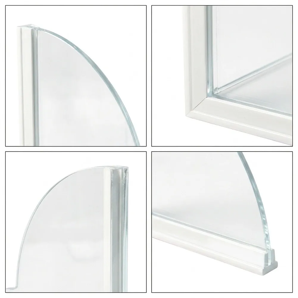 2 Pack For Splash Guard for Bathtub and Basin - Transparent Design Maintains View Curved Shape Blocks For Splash Water