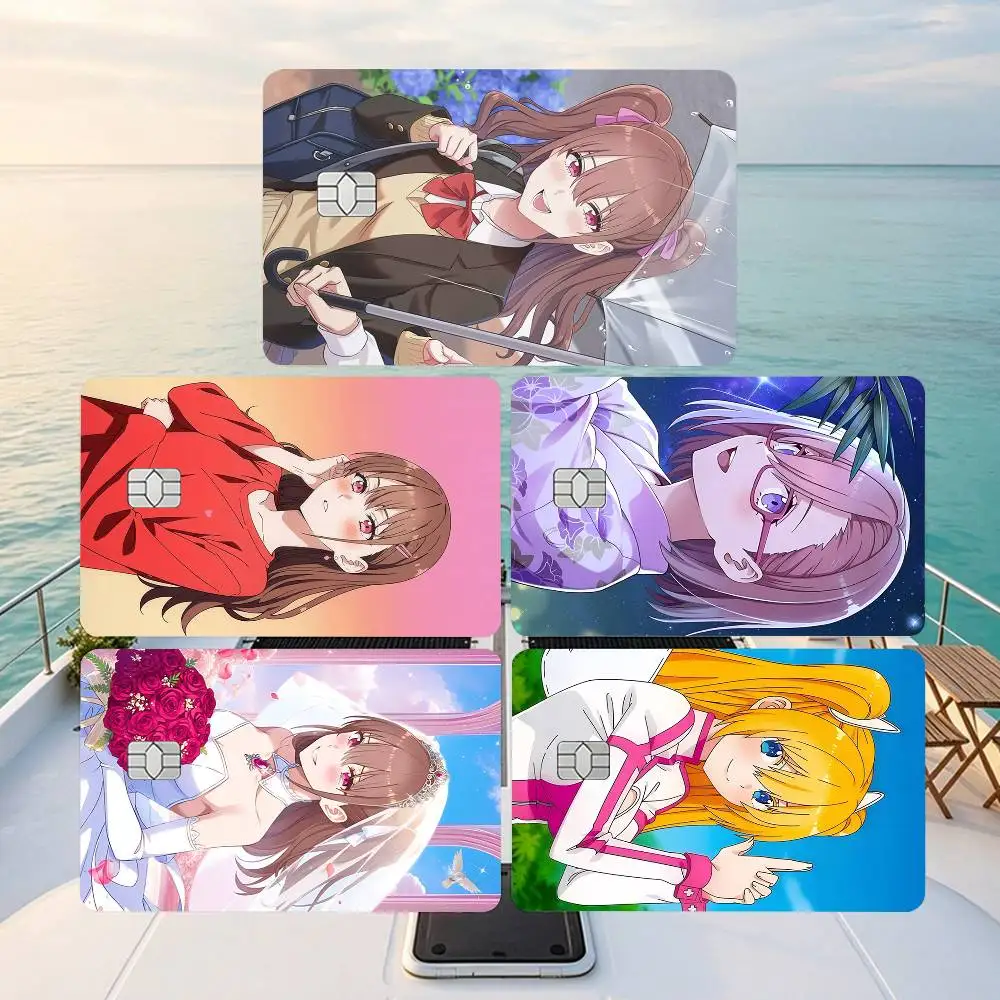 2.5 Dimensional Seduction Cute Anime  Credit Card HD Stickers Game Card Decal Small Chip Waterproof Sticker Gift