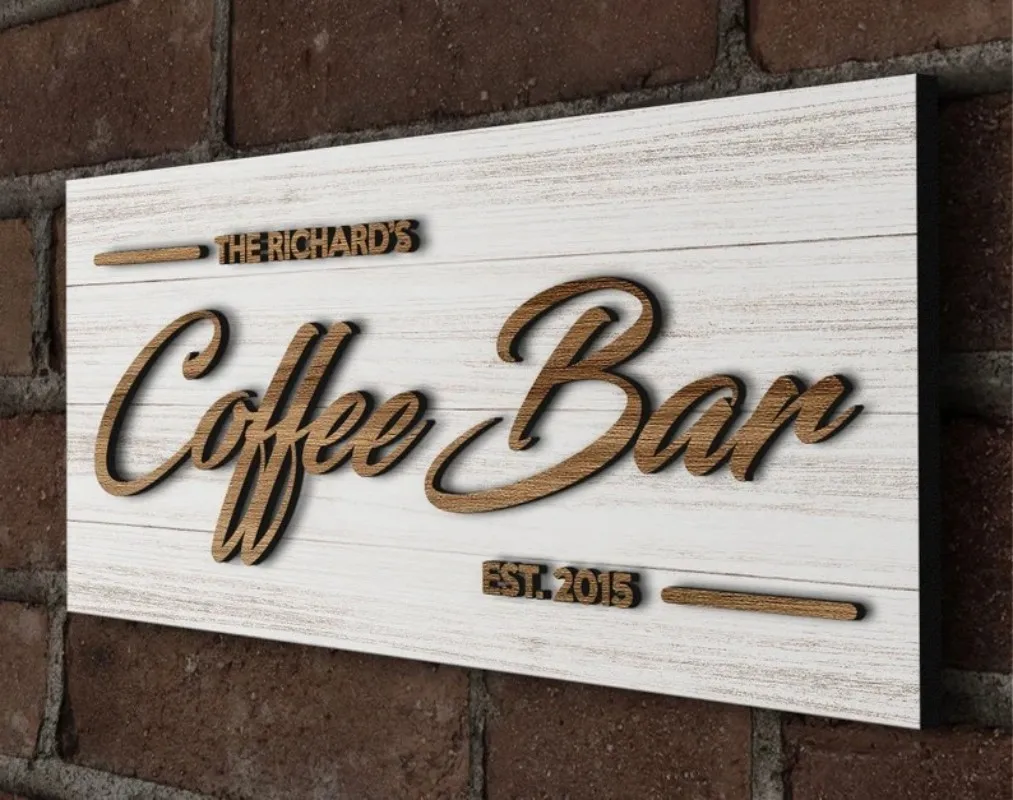Custom Wood Sign Personalized Family Name Sign Wooden Pallet Sign Wedding Gift Home Wall Decor Laser Cut Shop Business Logo Sign