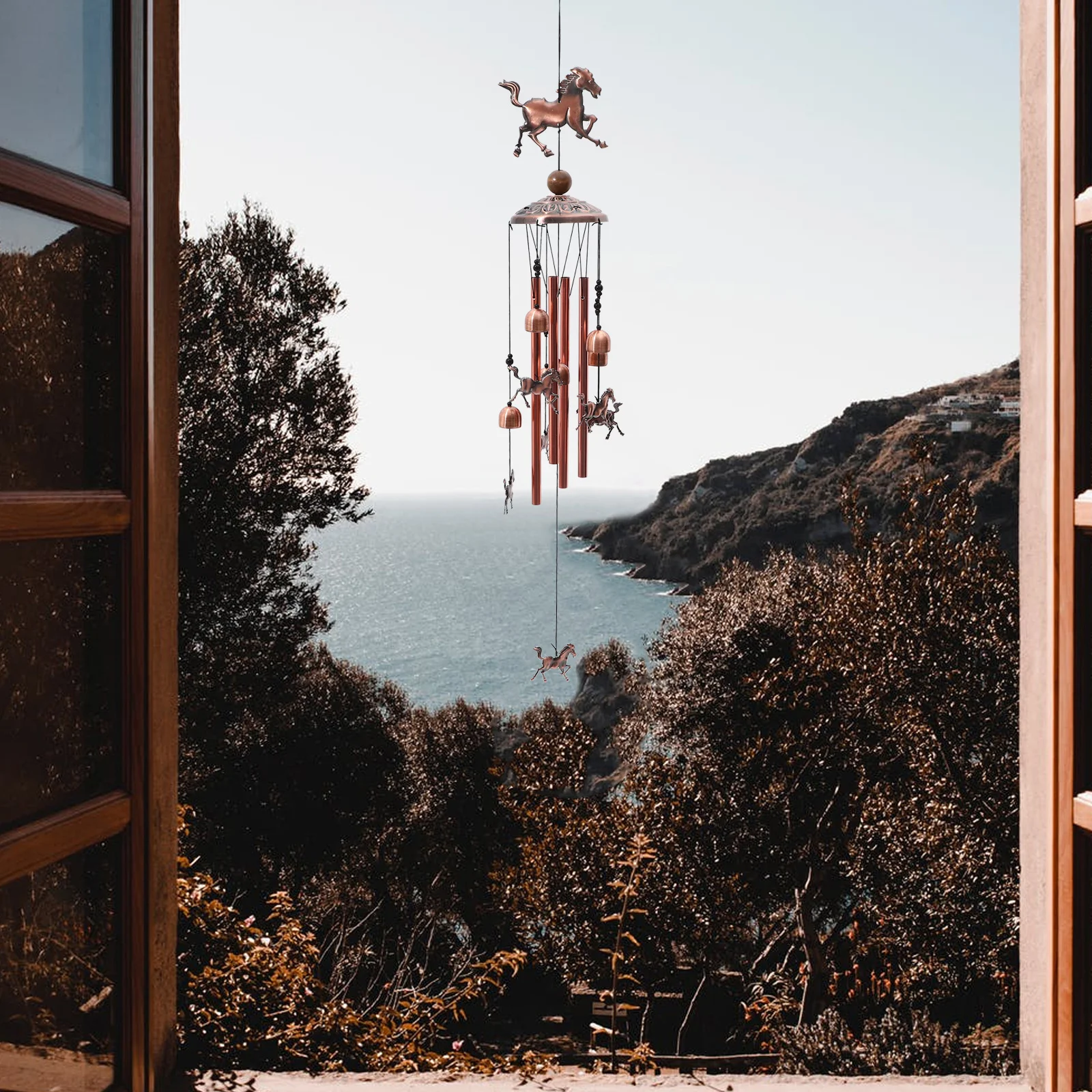 

Chime Hanging Decor Horse Wind For Garden Outdoor Decorative Wind Chimes Retro Home Decor Delicate Chimes