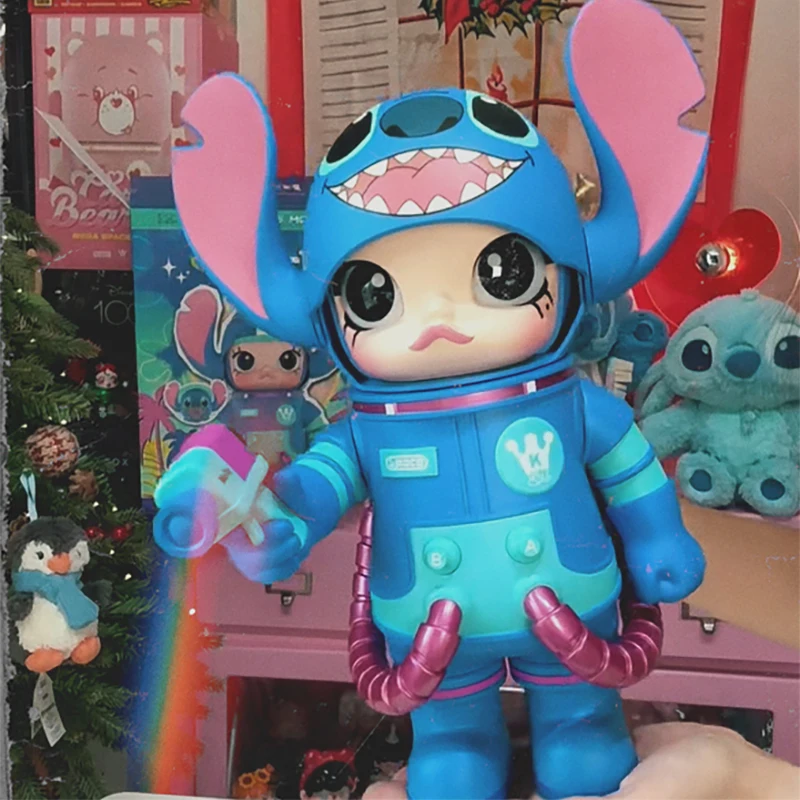 Genuine Treasure Up Mega Space Molly Stitch 400% Action Figure Lilo Stitch Room Decoration Collectible Toy Birthday Girl Gifts