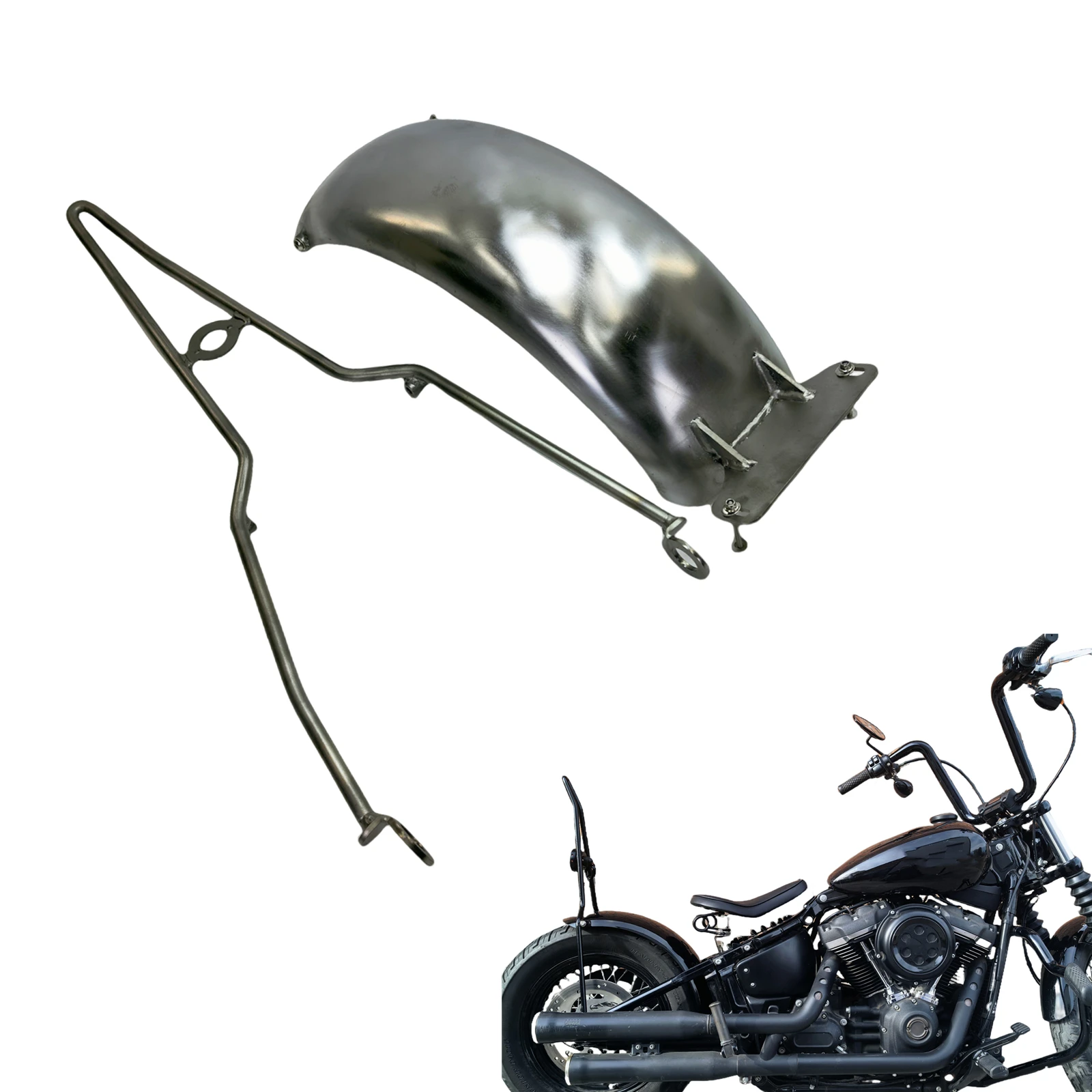 For Harley Davidson Softail Street Bob fxbb 2019 -2024 Motorcycle Rear Wheel Splasher Fender Mud Guard Mudguard With Bracket Kit - Image 5