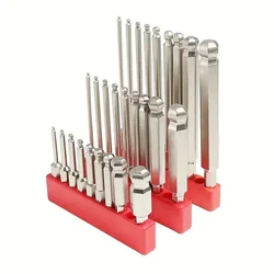 9pcs Ball End Hex Screwdriver Bits Set Magnetic Hexagon Head Metric Screw Driver Drill Electric Screwdriver Set 50/75/100mm