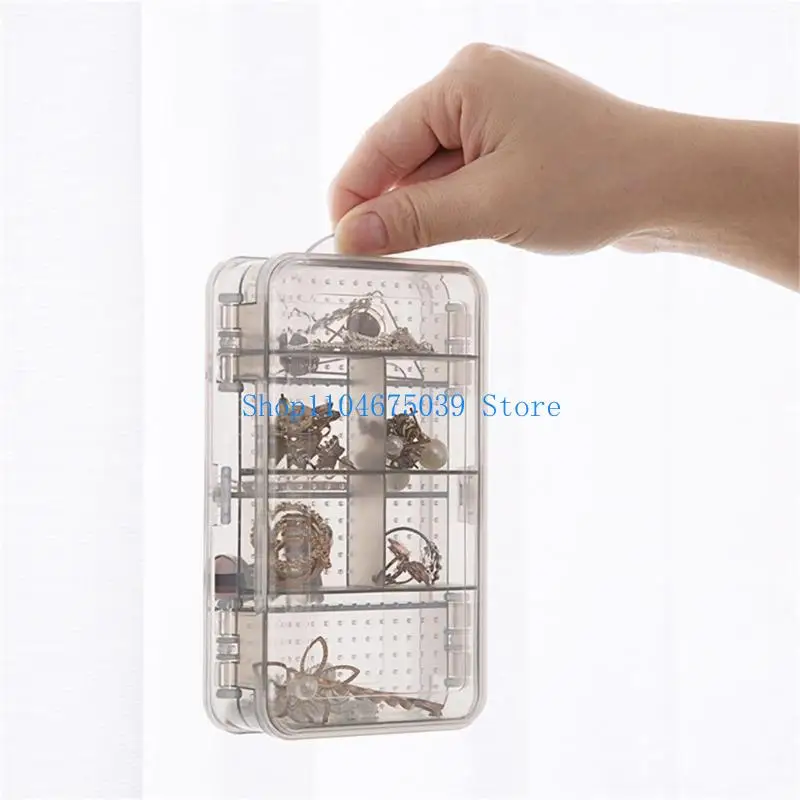 

5asd Elegant Plastic Jewelry Storage Holder 2 Level Organizers for Rings and Crafts