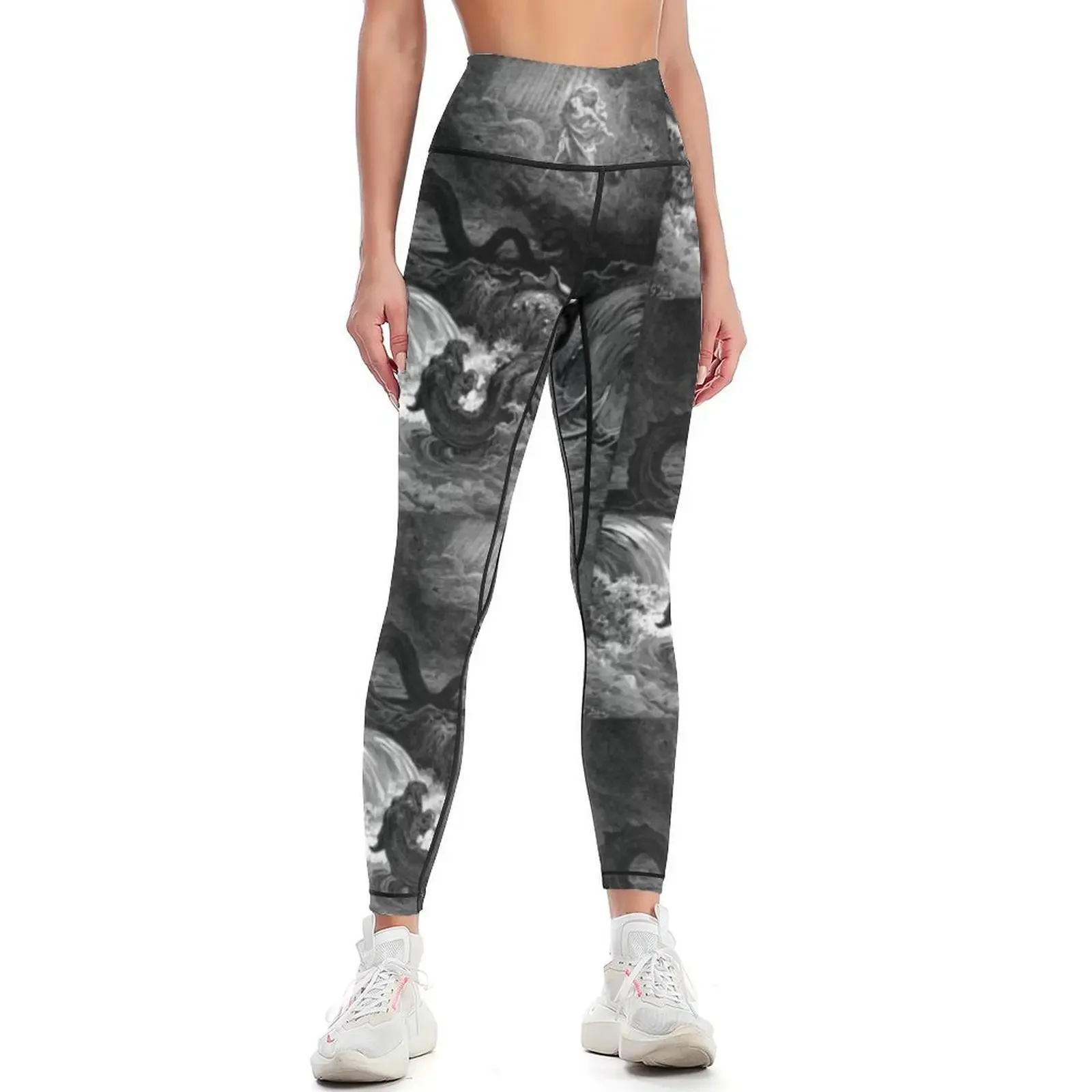 

The defeat of leviathan - Gustave Dore Leggings push up legging push up tights for fitness set gym Womens Leggings