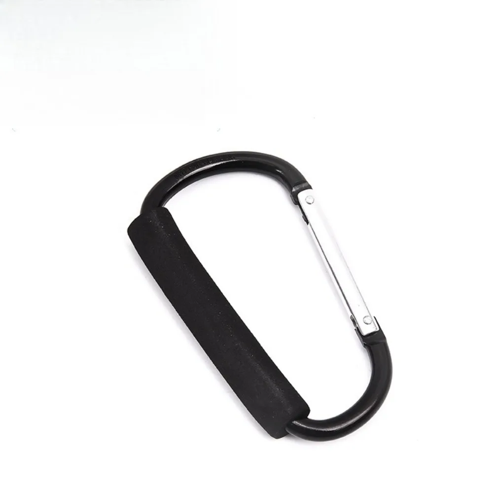 Large Carabiner Stroller Hooks Organizer Aluminum D Ring Spring Snap Keychain Clip Carry Handle for Hanging Purses Shopping Bags image 5