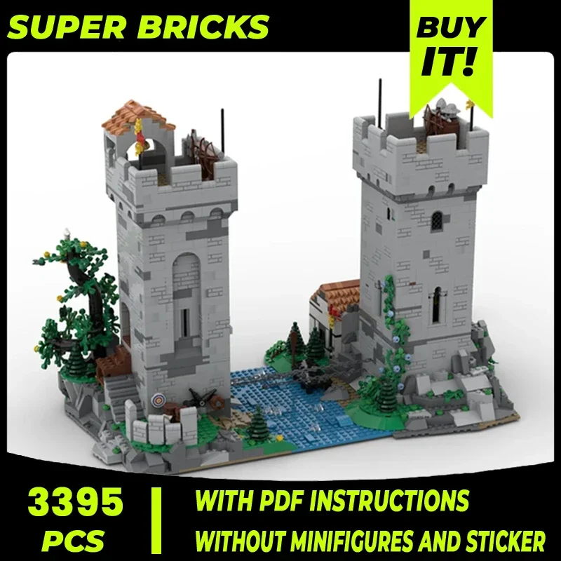 

Moc Building Blocks Street View Model Knight Castle Technical Bricks DIY Assembly Construction Toys For Child Holiday Gifts