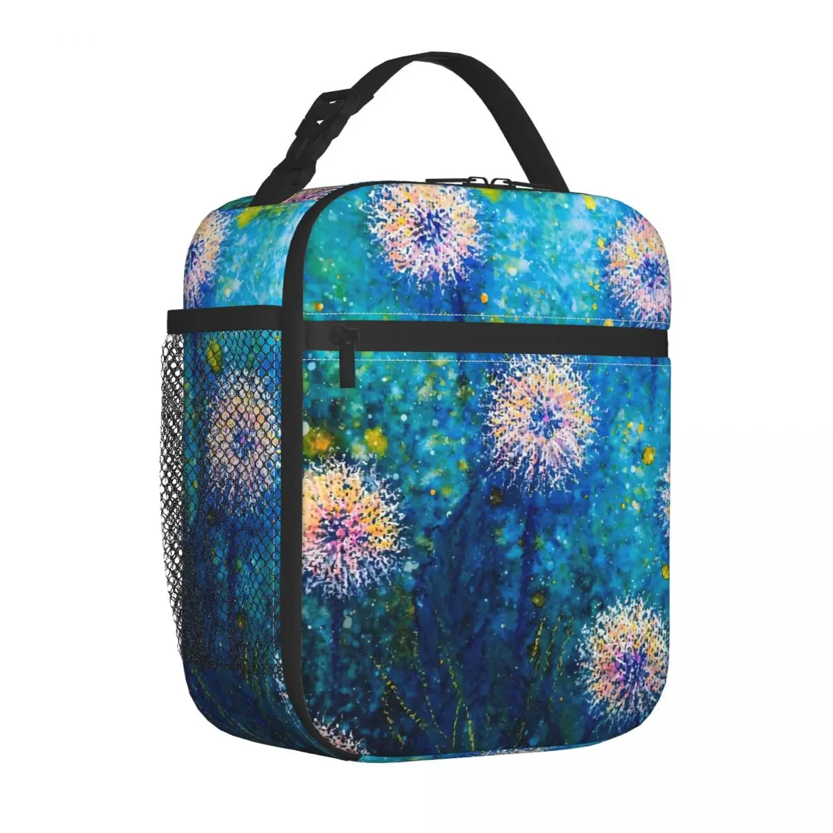 

Dandelion Field Lunch Bag Abstract Print Travel Lunch Box For Men Casual Print Tote Food Bags Oxford Portable Cooler Bag