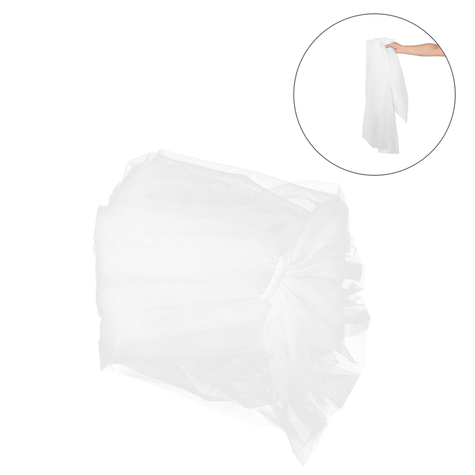 

Elegant 300Cm Long White Bridal Veil Sparkle Tulle Mesh Cathedral Length Wedding Veil with Metal Comb for Brides Grace
