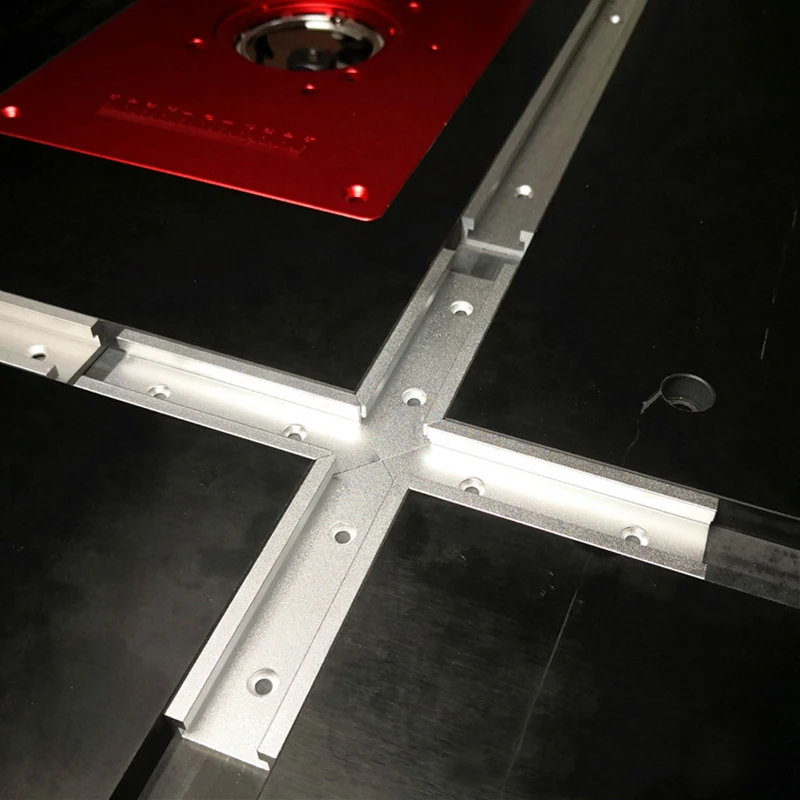 Imagem -04 - Kit de Alumínio T-track Intersection t Slot Chute Miter Table Cross T-track Jig Carpintaria Ferramentas para Trabalhar Madeira 30 tipo Peças