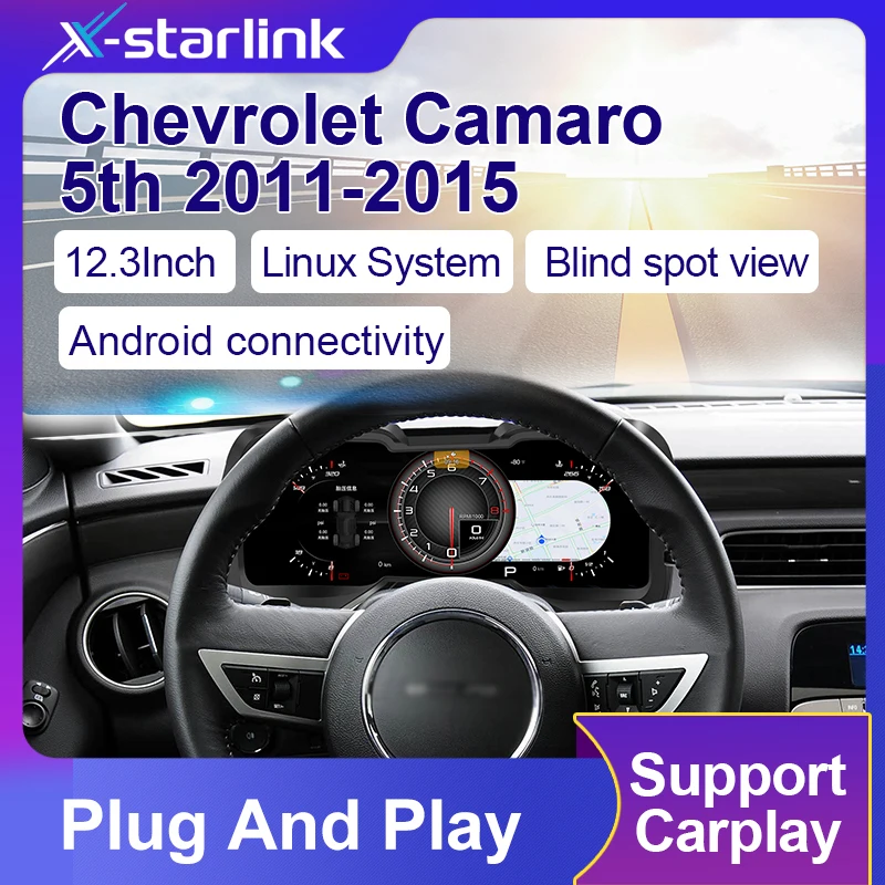 

For Chevrolet Camaro 2011-2015 12.3-Inch Digital Speedometer Lcd Instrument Cluster with Phone Link Car Dashboard Upgrade