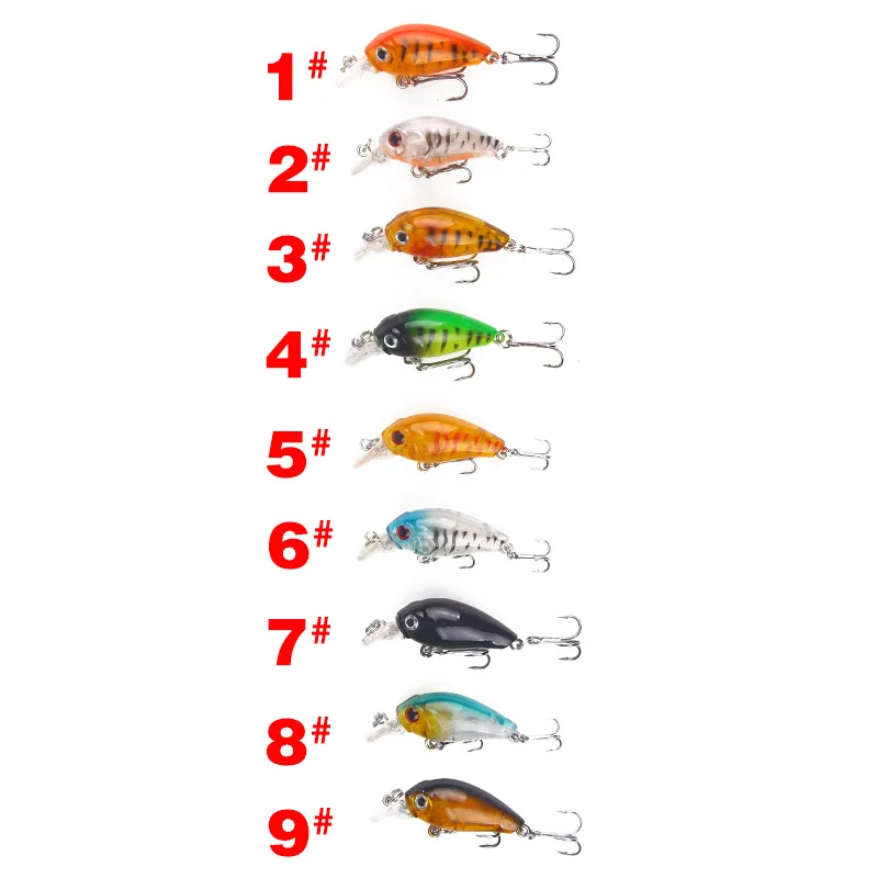 Lure Bait 4.5cm 3.8g Rock Little Fatty Floating Hard Simulated False Lure Bass Bait Predatory Fishing Bait Noisy Death Metal Jig