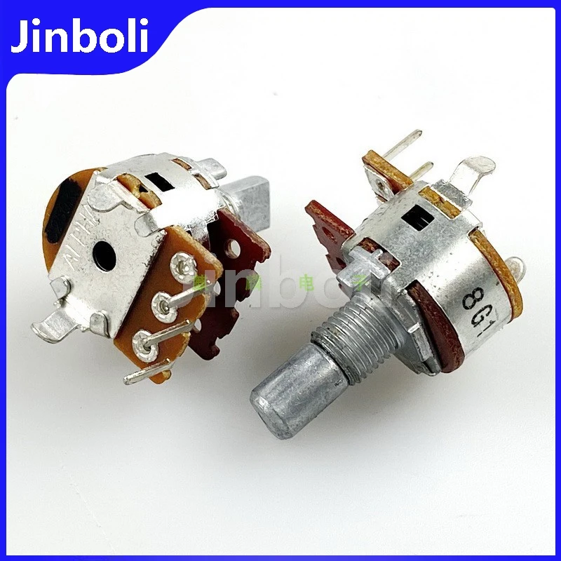 1PCS 16 Type A250K B250K Vertical Single Potentiometer Speaker Amplifier Speaker Volume Adjustment