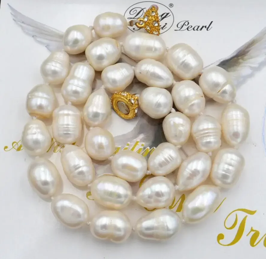 

Fashion jewelry Beautiful Natural 8-9MM SOUTH SEA BAROQUE WHITE PEARL NECKLACE