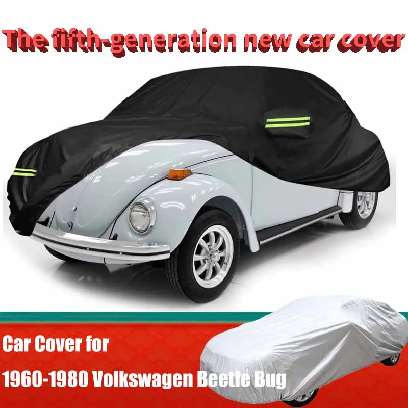 

Автомобильные чехлы подходят для Volkswagen Beetle Bug Sedan 1960-1980 годов, 2 двери для солнца, дождя, снега, УФ-защита от пыли, водонепроницаемые