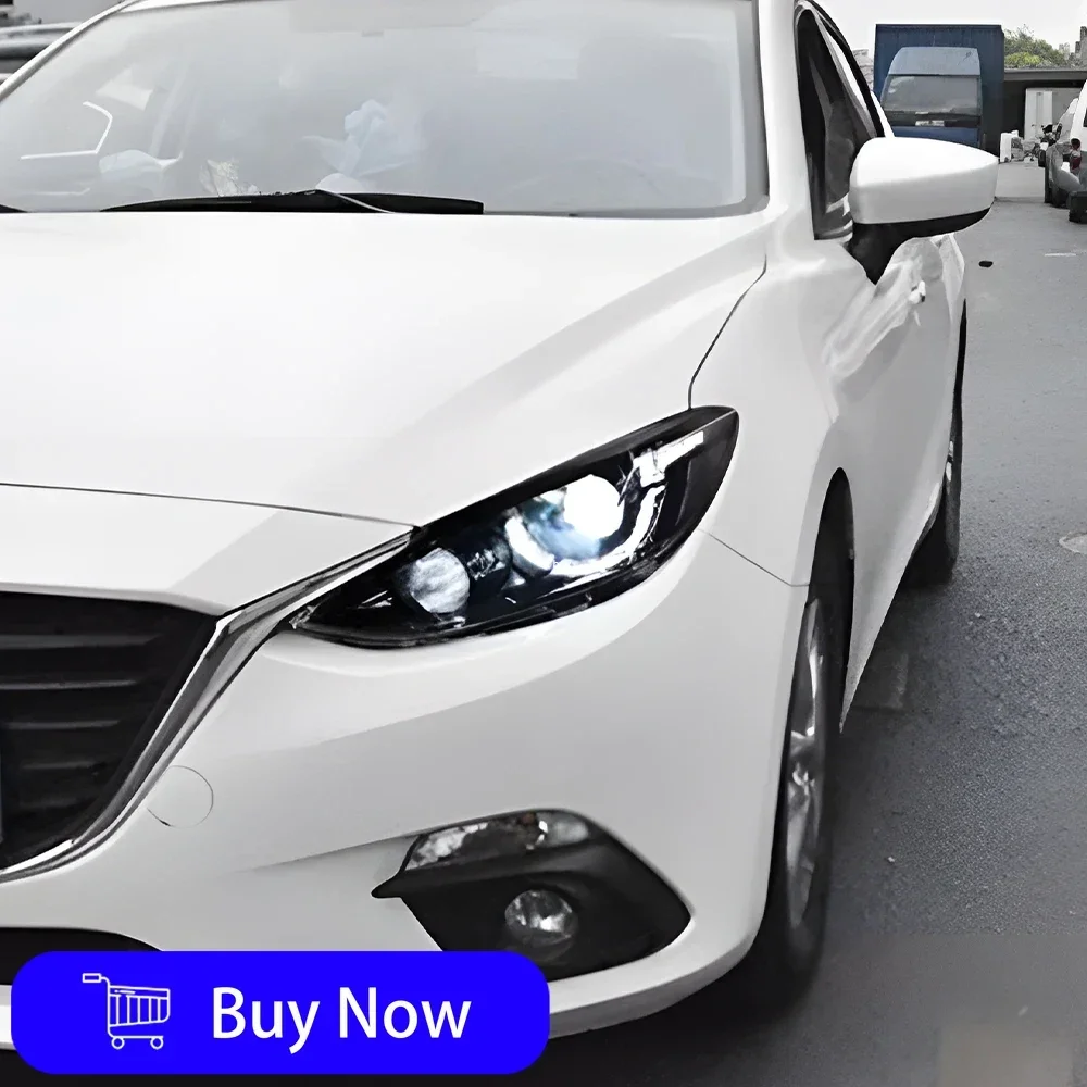 

Для Mazda 3 Axela 2014-2016 автомобильные передние фонари в сборе, обновленные светодиодные автомобильные фары, высокое качество, аксессуары для линз проектора DRL