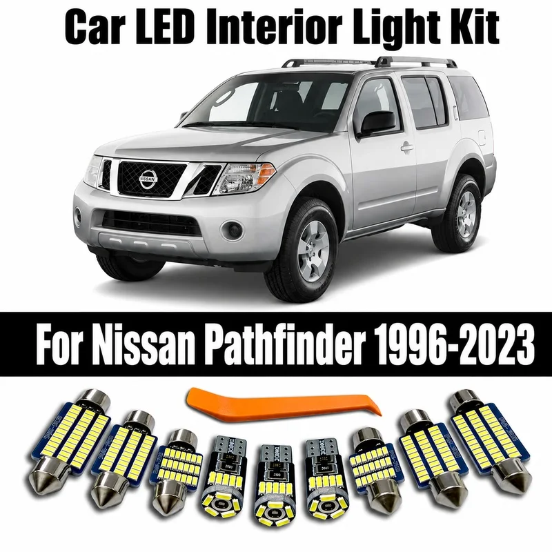 LED Interior Light License Plate Bulb Kit For Nissan Pathfinder R50 R51 R52 R53 1996 2005 2011 2012 - 2020 2021 2022 2023