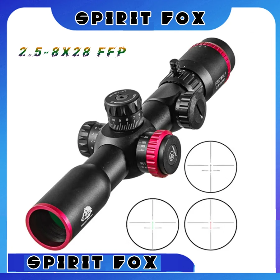 

Оптический прицел FireWolf 2.5-8X28 FFP с широким углом обзора, тонкостенными линзами, HD-качеством и высокой прочностью, для установки спереди, для использования на открытом воздухе