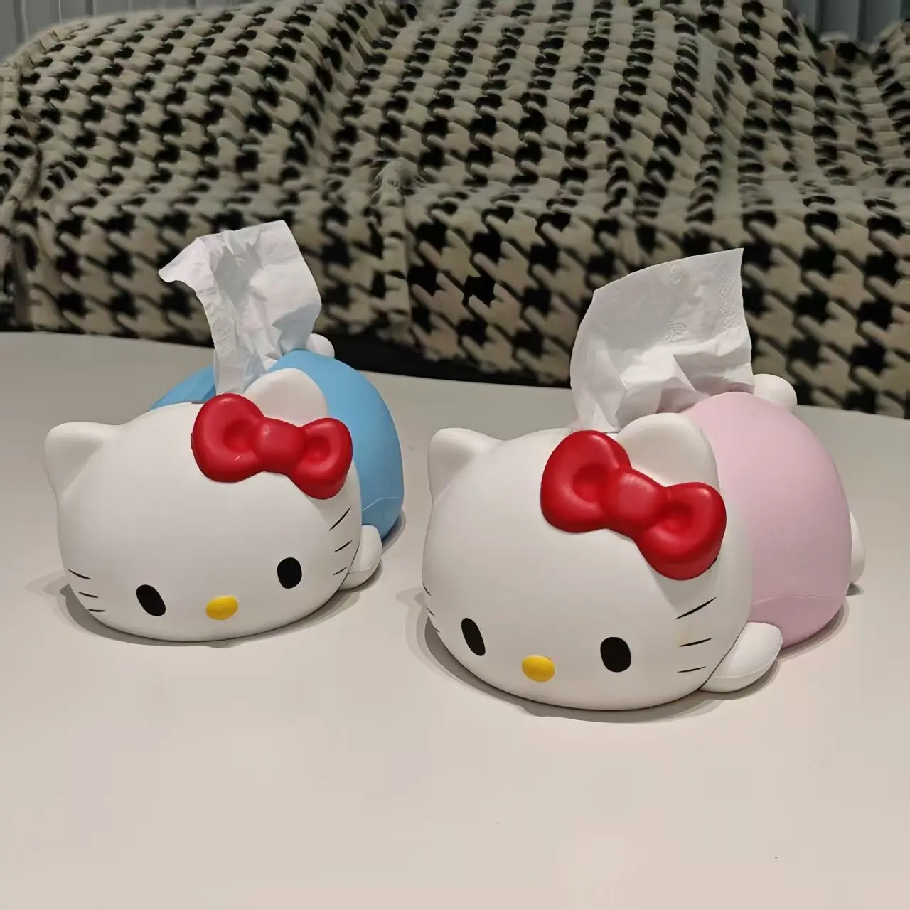 Hello Kitty Cute Tissue Box Storage Living Room Tissue Case Desktop Home Napkin Cartoon Girl Table Decoration Organizer Holder view 4