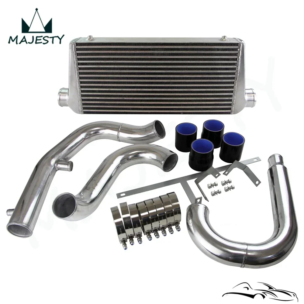 600X300X76 FMIC مجموعة أنابيب المبرد الداخلي للتركيب الأمامي Mitsubishi Lancer Evolution 4G63T CT9A EVO 7-8-9 Turbo 2.0L 2001-2005