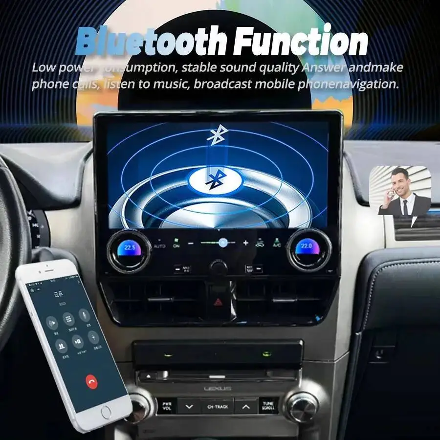 12.5inch Android Screen For Lexus GX400 GX460 2010-2022 Upgrade 2024 GX550 Carplay Multimedia Video Player Car Autoradio Stereo